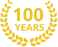 Yellow Laurel Wreath Framing The Text &Quot;100 Years&Quot; In Bold Yellow Letters, Symbolizing A Centennial Celebration Or Anniversary.